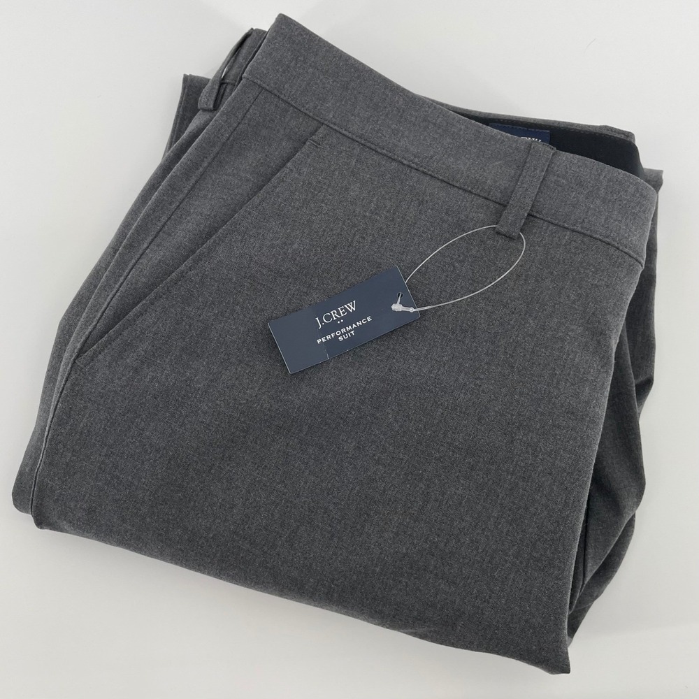 J.Crew Thompson Performance Suit Pants Men's 36x34 Grey Tapered NEW